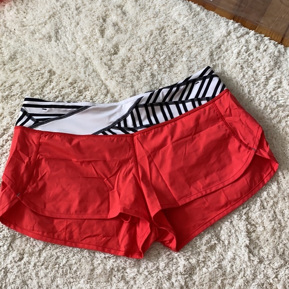 Lululemon red w/black white stripes & blue detail - Picture 5 of 5